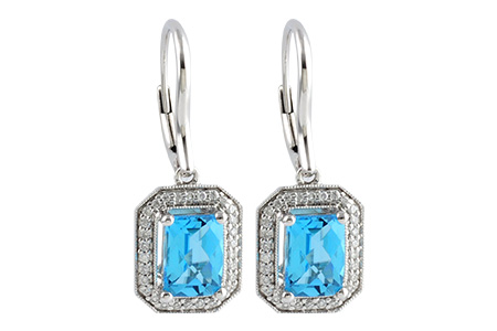 A187-57276: EARR 2.20 BLUE TOPAZ 2.36 TGW