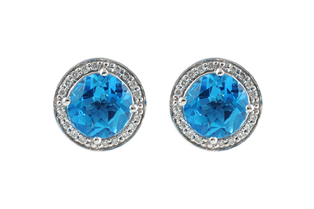 A187-57358: EARR 4.22 BLUE TOPAZ 4.41 TGW