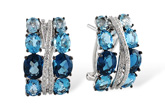 A187-59121: EARR 6.22 BLUE TOPAZ 6.46 TGW