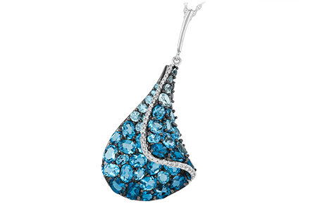 A187-59130: NECK 4.81 BLUE TOPAZ 4.94 TGW