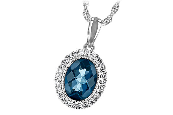 A189-37285: NECK 1.28 LONDON BLUE TOPAZ 1.41 TGW