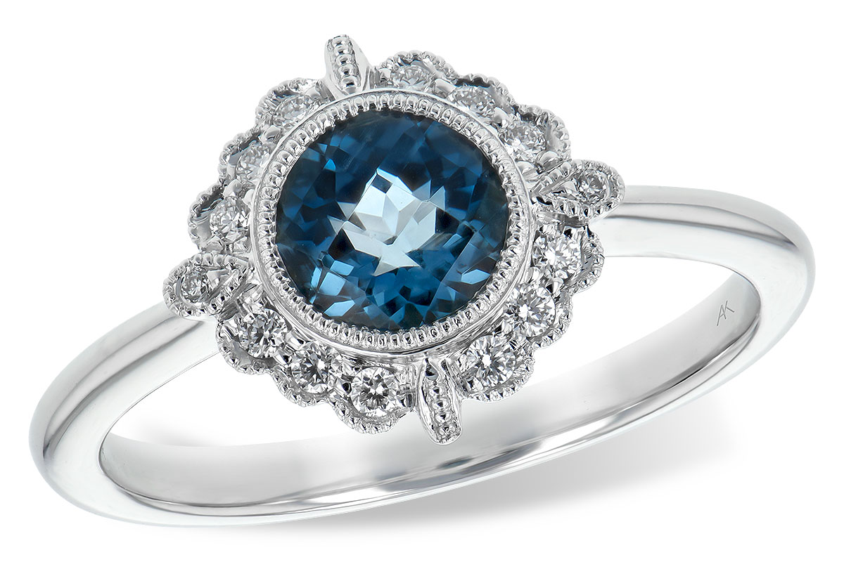 A189-37303: LDS RG .93 BLUE TOPAZ 1.05 TGW