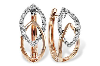 A189-43712: EARRING .25 TW (ROSE & WG)