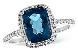 A189-44621: LDS RG 2.42 LONDON BLUE TOPAZ 2.62 TGW