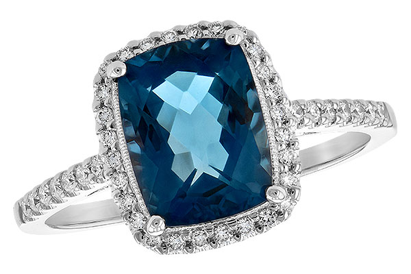 A189-44621: LDS RG 2.42 LONDON BLUE TOPAZ 2.62 TGW