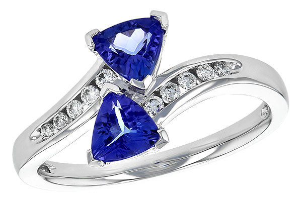 A190-27358: LDS RG .77 TW TANZANITE .90 TGW