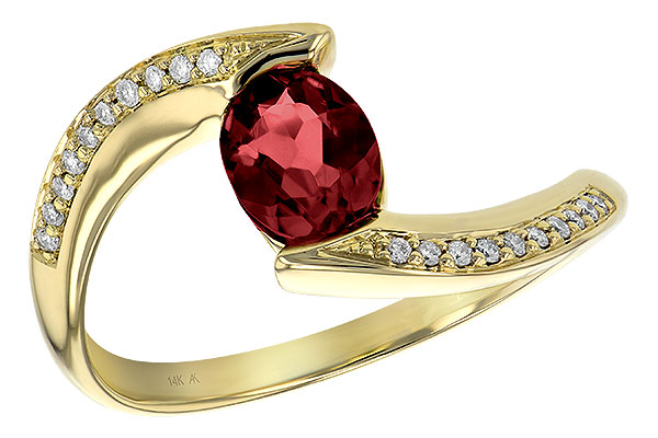 A190-28230: LDS RG .75 GARNET .82 TGW