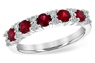A190-28267: LDS WED RG .88 RUBY 1.12 TGW