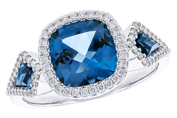 A273-93667: LDS RG 2.46 TW LONDON BLUE TOPAZ 2.72 TGW