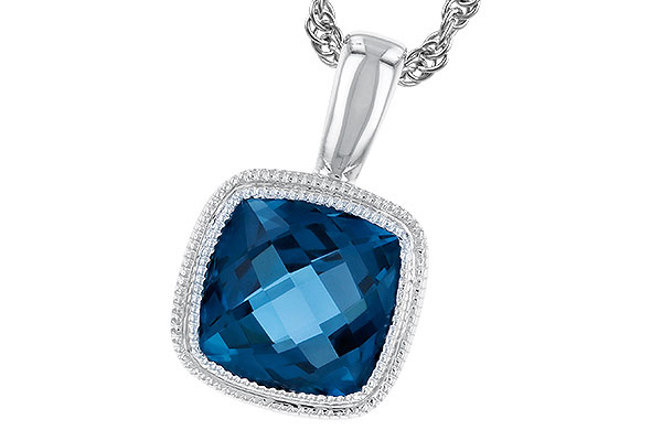 A273-95458: NECKLACE 1.10 CT LONDON BLUE TOPAZ