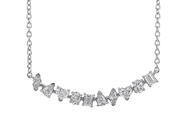 A273-97321: NECKLACE .70 TW FANCY CUT DIAS (18")