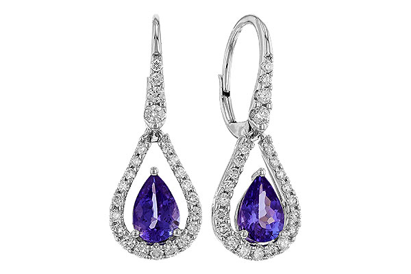 A274-82767: EARR 1.48 TW TANZANITE 1.98 TGW (7x5 PEAR)