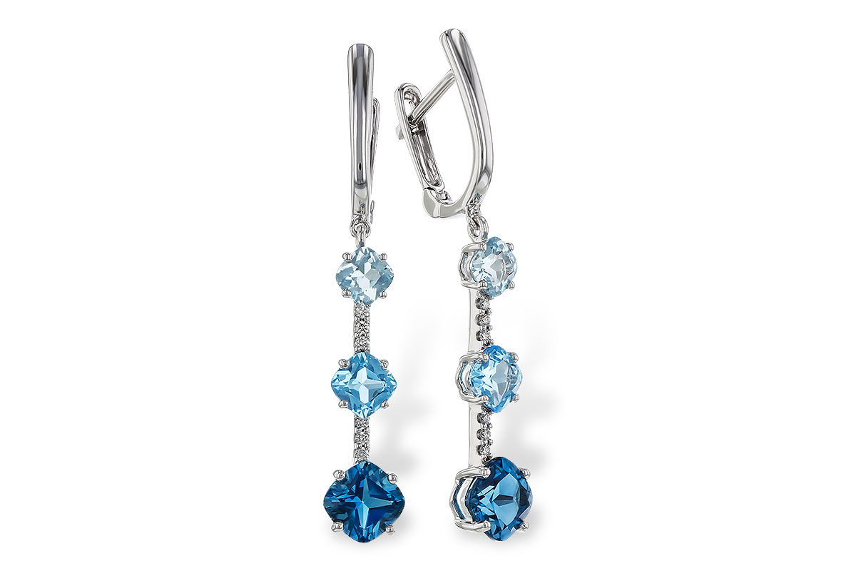 A274-82794: EARRINGS 2.41 TW BLUE TOPAZ 2.45 TGW