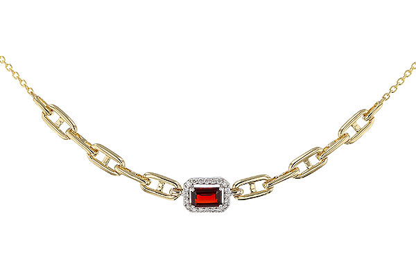 A274-83667: NECK .63 GARNET .75 TGW (6x4MM E.C. GAR / 18")
