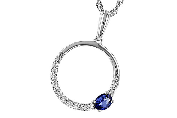 A274-84558: NECKLACE .28 SAPPHIRE .43 TGW