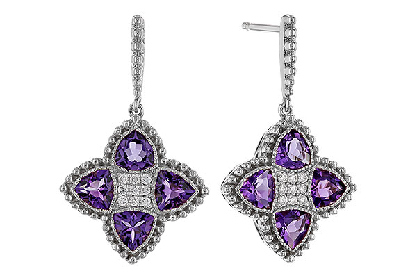 A274-86367: EARRINGS 1.41 AMETHYST 1.50 TGW