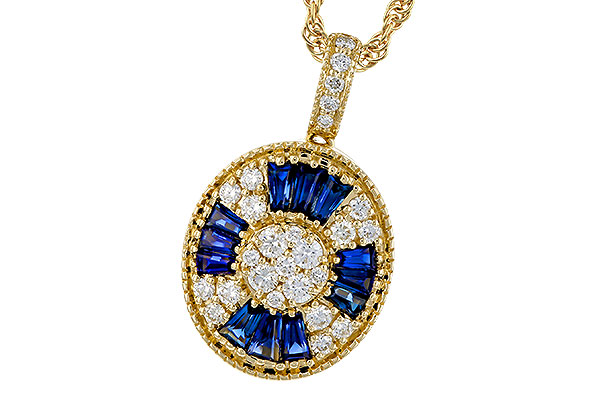 A274-88258: NECKLACE .56 TW SAPPHIRE .80 TGW