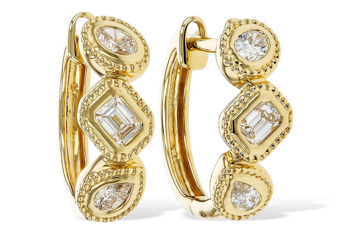 A274-89167: EARRINGS .42 TW FANCY CUT DIAS