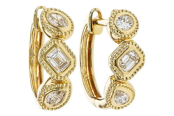 A274-89167: EARRINGS .42 TW FANCY CUT DIAS
