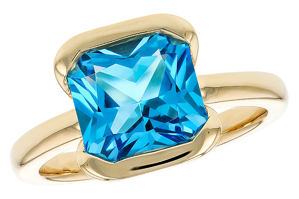 A275-72758: LDS RG 3.50 CT BLUE TOPAZ (9MM BT)