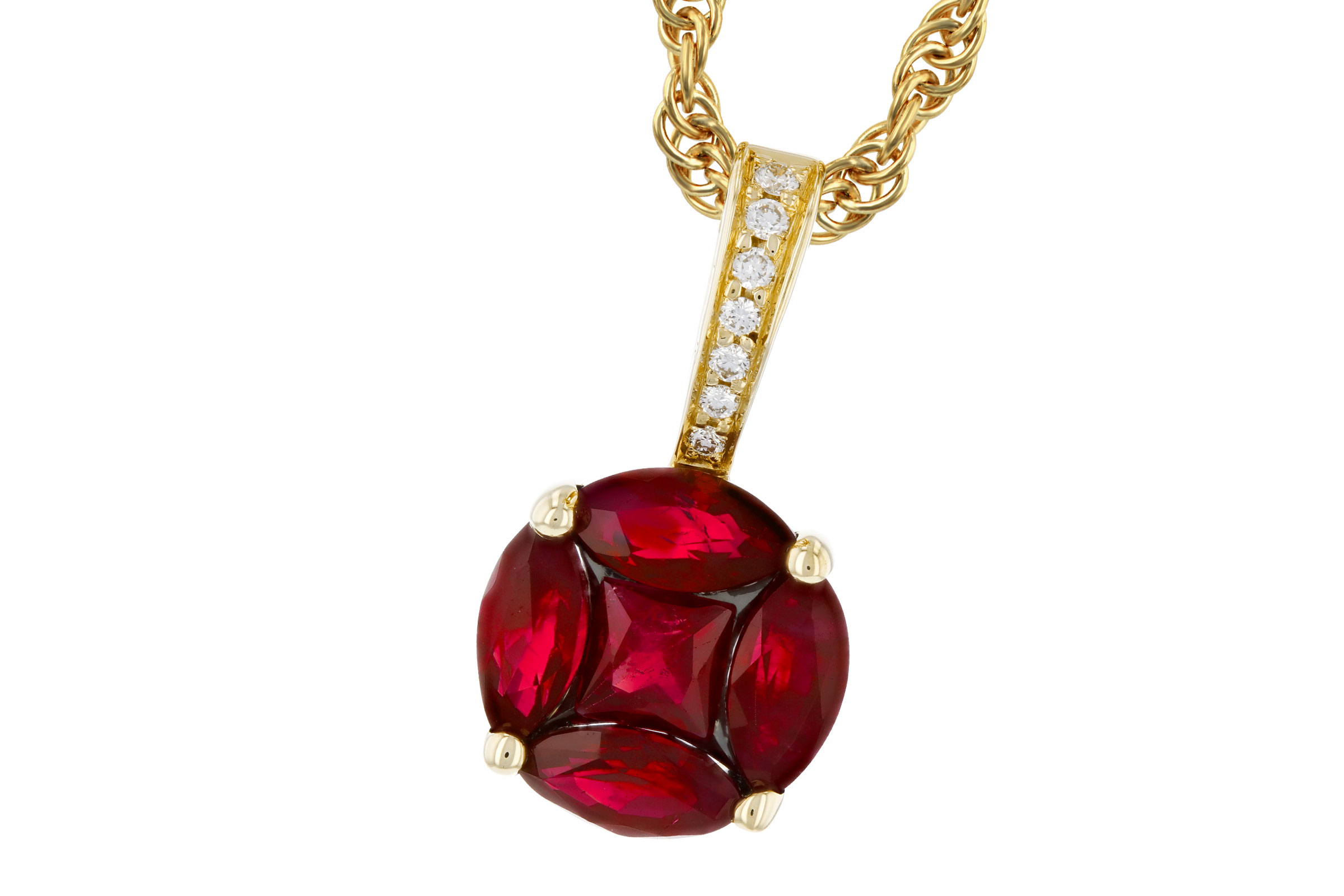 A275-72803: NECKLACE .80 RUBY .82 TW