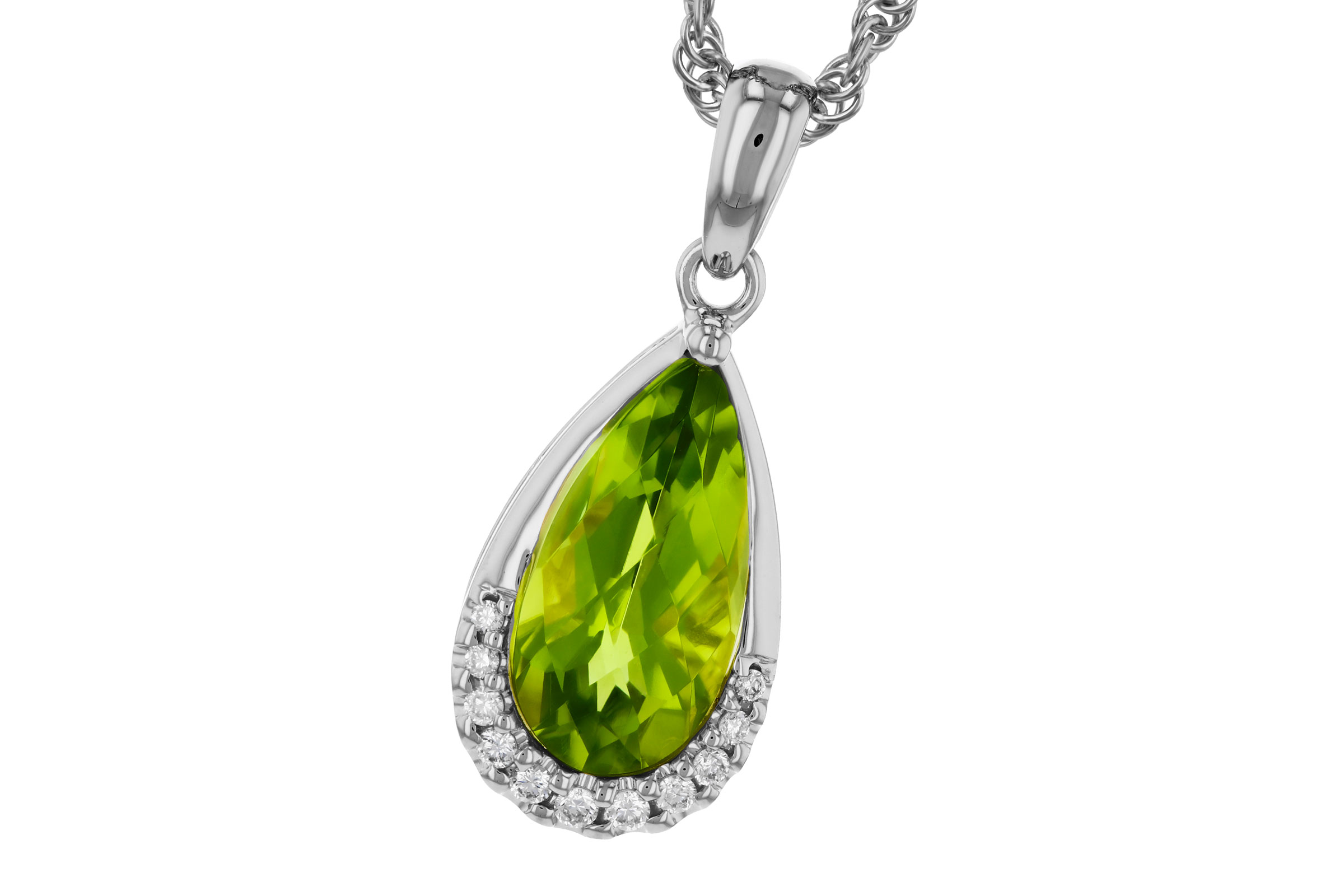 A275-74558: NECK 1.94 PERIDOT 2.00 TGW (12x6MM PS)