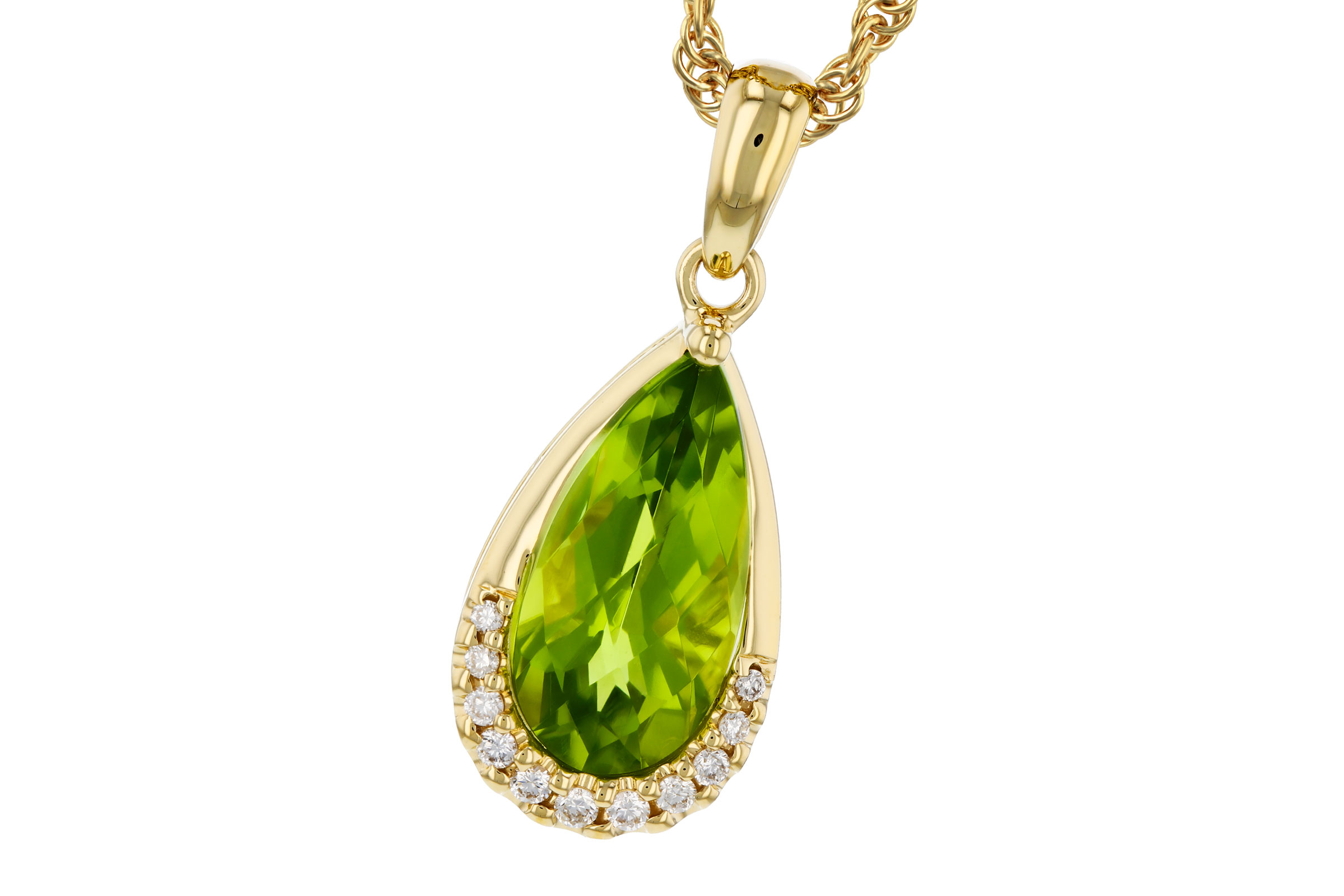 A275-74558: NECK 1.94 PERIDOT 2.00 TGW (12x6MM PS)