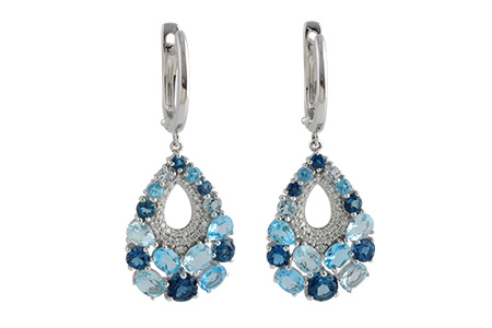 B187-61885: EARR 4.01 BLUE TOPAZ 4.24 TGW