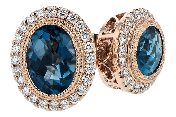 B189-37285: EARR 1.76 LONDON BLUE TOPAZ 2.01 TGW