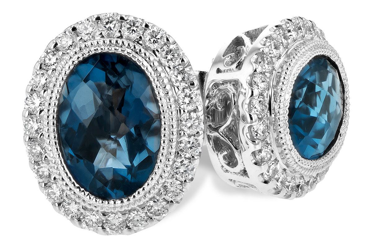 B189-37285: EARR 1.76 LONDON BLUE TOPAZ 2.01 TGW