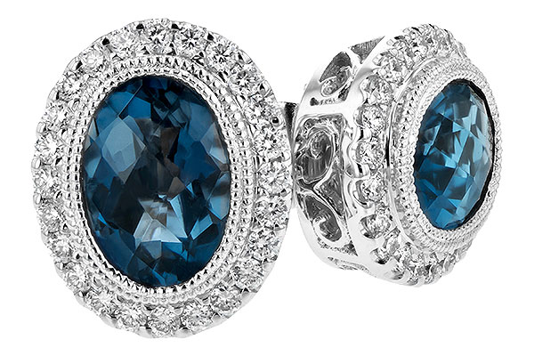 B189-37285: EARR 1.76 LONDON BLUE TOPAZ 2.01 TGW