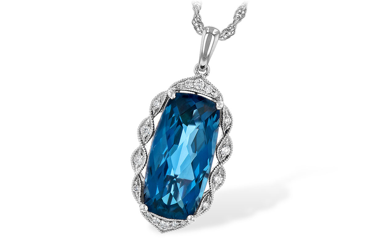 B190-28185: NECK 6.70 LONDON BLUE TOPAZ 6.81 TGW