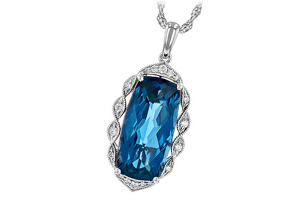 B190-28185: NECK 6.70 LONDON BLUE TOPAZ 6.81 TGW