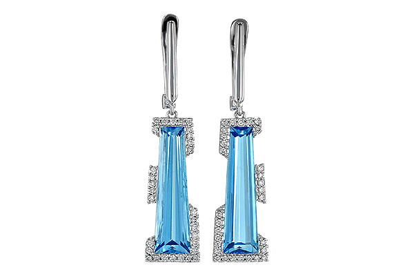 B190-28258: EARR 6.12 TW BLUE TOPAZ 6.33 TGW