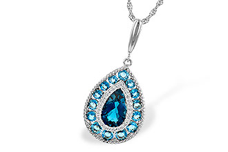 B190-30976: NECK 2.55 TW BLUE TOPAZ 2.65 TGW