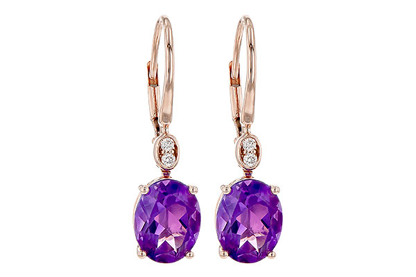 B190-35458: EARR 2.85 TW AMETHYST 2.90 TGW (9x7MM AMY)