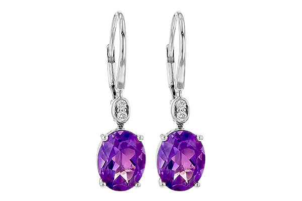 B190-35458: EARR 2.85 TW AMETHYST 2.90 TGW (9x7MM AMY)