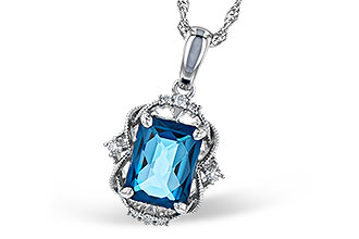 B273-02758: NECK 1.68 LONDON BLUE TOPAZ 1.73 TGW (8x6MM LBT)