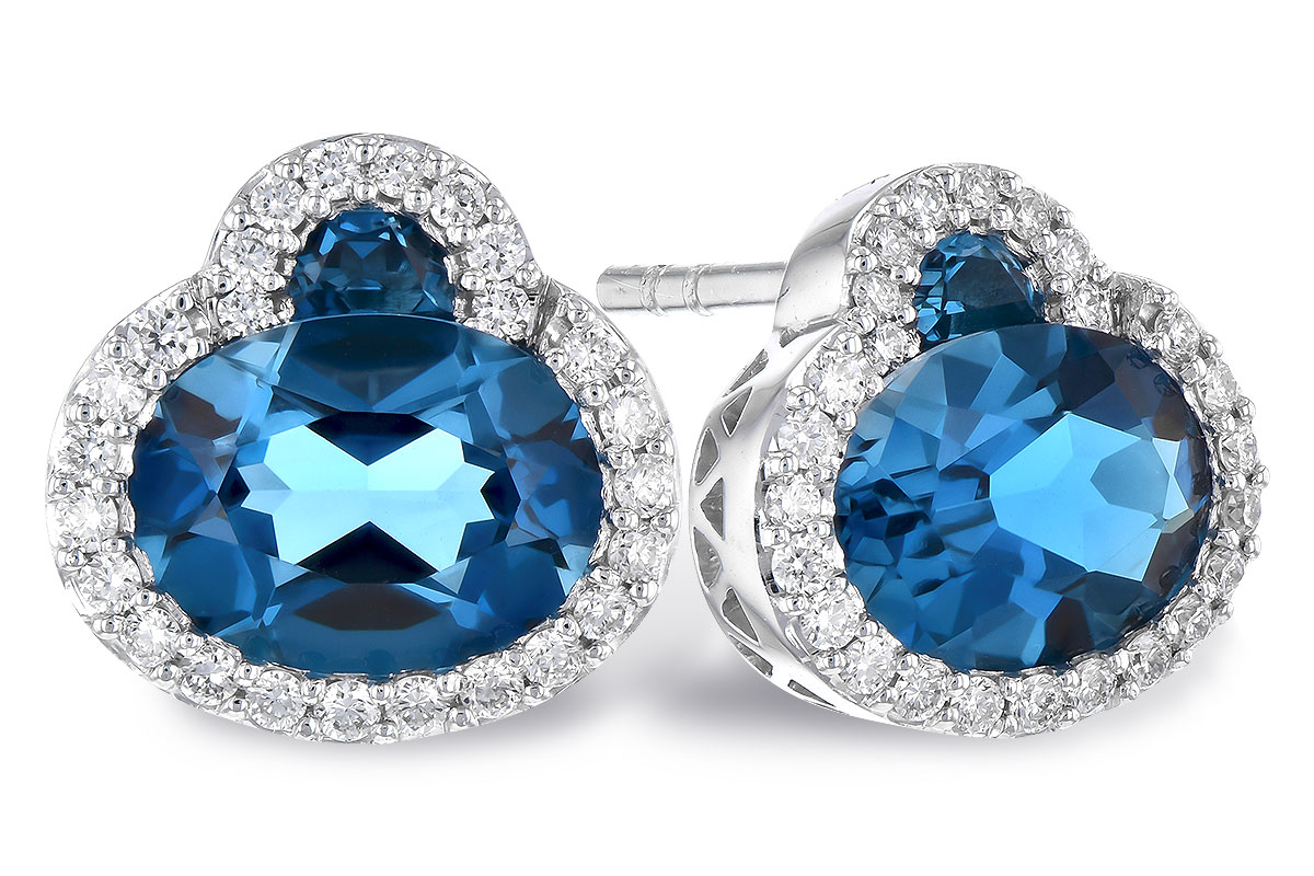 B273-06394: EARR 2.60 TW LONDON BLUE TOPAZ 2.81 TGW