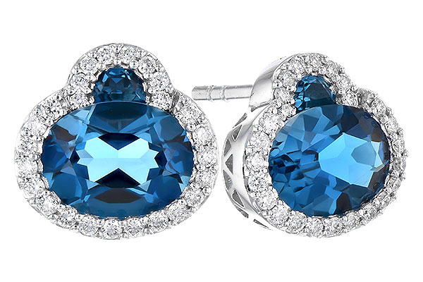 B273-06394: EARR 2.60 TW LONDON BLUE TOPAZ 2.81 TGW