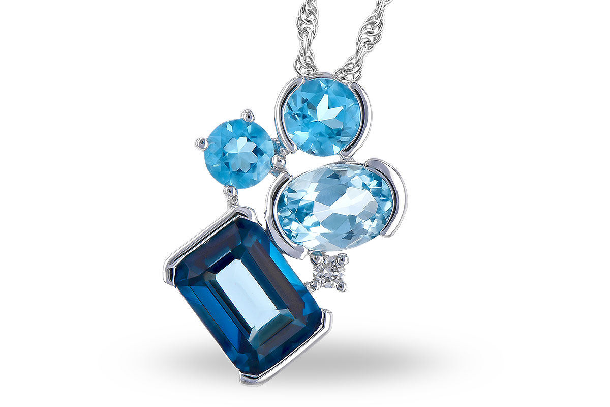 B273-06412: NECK 3.08 BLUE TOPAZ TW 3.11 TGW