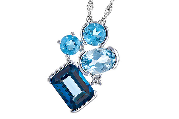 B273-06412: NECK 3.08 BLUE TOPAZ TW 3.11 TGW