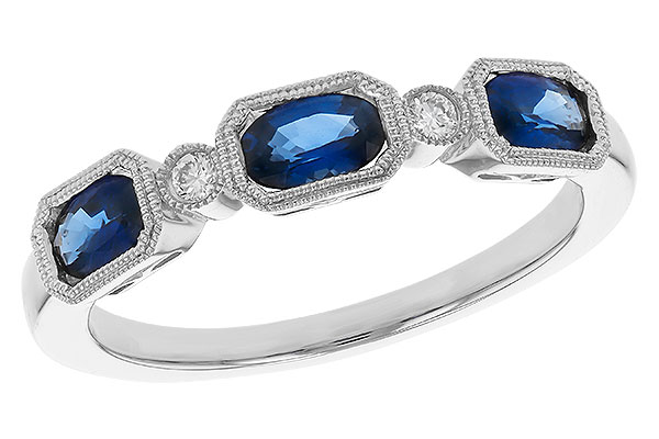 B274-83685: LDS WED RG .72 SAPPHIRE .77 TGW (4x3MM SAPP)
