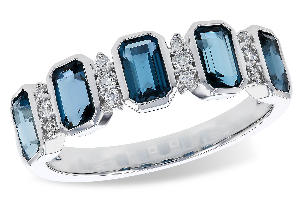 B274-84576: LDS RG 1.46 TW LONDON BLUE TOPAZ 1.58 TGW