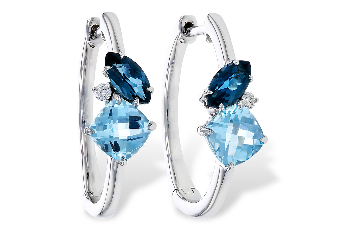 B274-85458: EARRINGS 1.82 TW BLUE TOPAZ 1.86 TGW