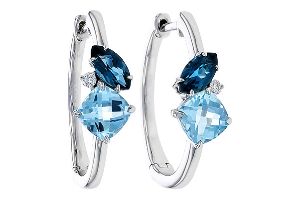 B274-85458: EARRINGS 1.82 TW BLUE TOPAZ 1.86 TGW