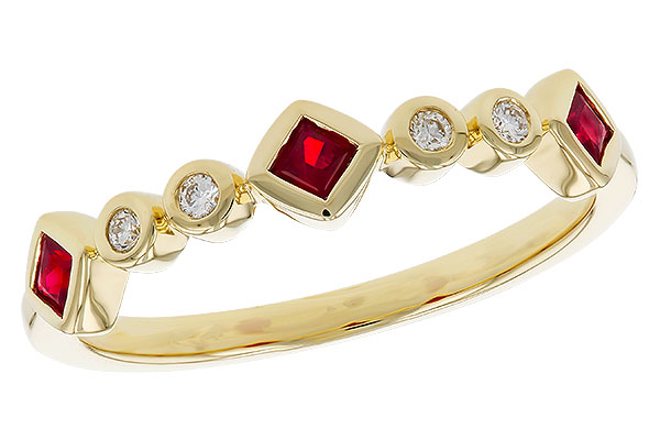 B274-85530: LDS WED RG .22 RUBY .27 TGW