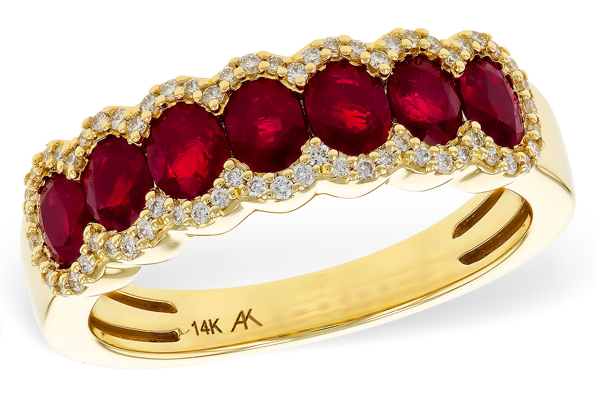 B274-89103: LDS WED RG 1.40 TW RUBY 1.57 TGW
