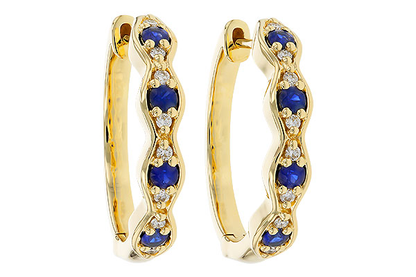 B274-90021: EARRINGS .30 TW SAPPHIRE .40 TGW