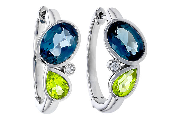 B274-90058: EARRINGS 2.97 SEMI-PREC (PER,LBT) 3.00 TGW